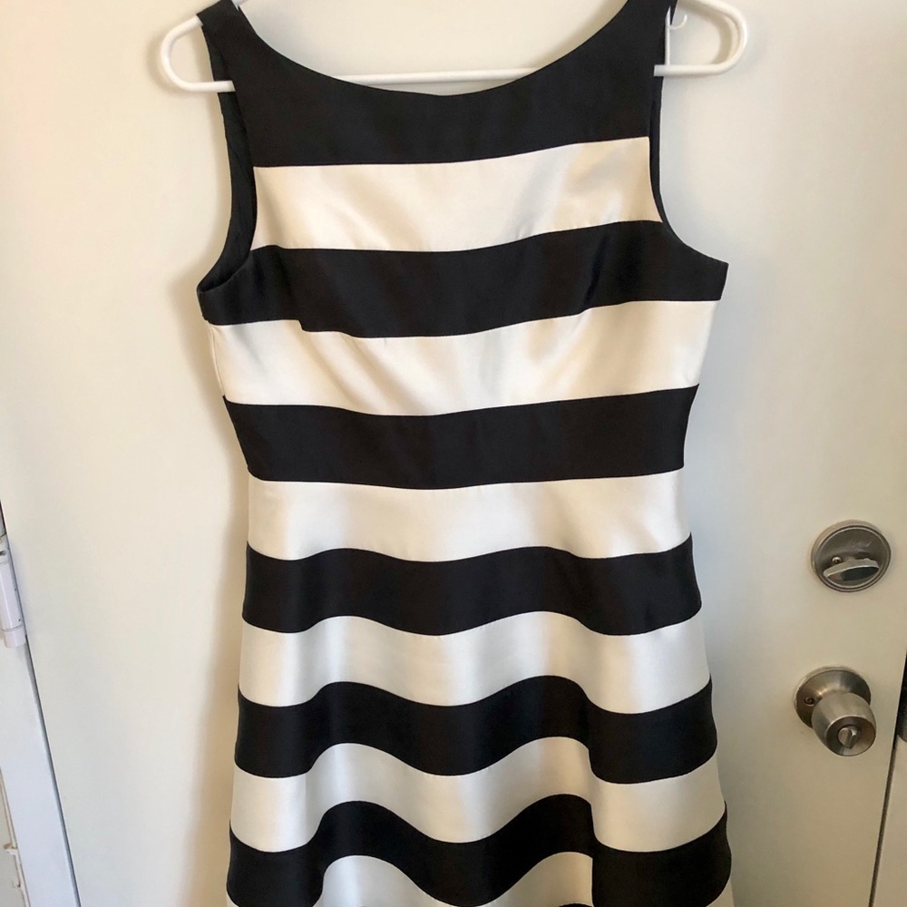 Black and white stripe dress.
